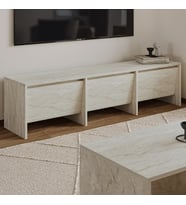 Laris 160 cm 3 Kapaklı Tasarım TV Sehpası (Bej)