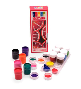 Guaj Boya 12 Renk x 20 Ml Su Bazlı Tüp 1 Paket Südor Guaj Boya Seti Şişe İçerisinde 12 li