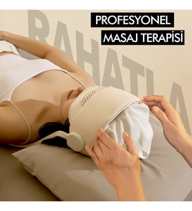 Sıkmalı Ovmalı Isıtmalı Kafa Masaj Cihazı Şarjlı Akıllı Yoğurma Baş ve Göz Masaj Aleti (Krem)