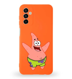 Samsung Galaxy M13 Uyumlu Lansman Kılıf Altı Kapalı İçi Kadife  Patrick Yıldız Tasarımlı  Kapak (Şeffaf)