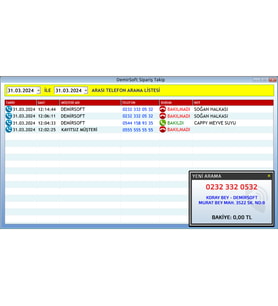 DemirSoft Paket Servis Programı – Müşteri Tanıma ve Caller ID Entegrasyonu