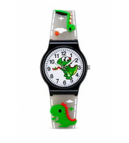 Erkek Çocuk Dinozor Figürlü Füme Analog Silikon Kordon Kol Saati ST-304439