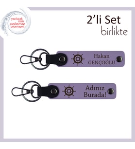Yakın Arkadaşla Paylaşılacak Deniz Temalı Hatıra, Anahtarlık Takımı, Mor Menekşe-Mor Menekşe