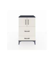 Hyperion Komodin Tek Raflı 2 Çekmeceli 2 Kapaklı 60x44x96 Antrasit-Aytaşı