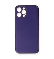 Apple İphone 12 Pro Kılıf Coco Deri Silikon Kapak - Mor