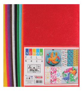 SÜDOR SK37 20X30 CM 10 RENK 180 G KEÇE