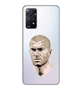 Redmi Note 11 Pro Uyumlu Zinedine Zidane Tasarımlı Şeffaf Telefon Kılıfı