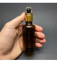 50Ml Amber Cam Damlalıklı Şişe , Sepet Model Metalik Kapak , 50 Cc Cam Damlalıklı Şişe x 6 Adet (Kahverengi)