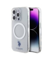 Apple iPhone 15 Pro Max Uyumlu Kılıf U.S. Polo Assn. Orjinal Lisanslı M-safe Şarj Özellikli Transparan Tasarım Kapak (Renksiz)