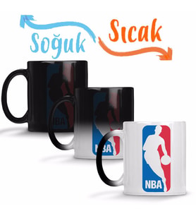 Nba Logo Sihirli Kupa Bardak Porselen