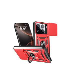Newface Xiaomi Mi 15 Pro Kılıf Pars Lens Yüzüklü Silikon - Kırmızı