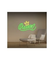 Queen Yazılı Taç Figürlü Neon Tabela