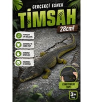 Gerçekçi Esnek Timsah Figürü 28 cm Uzayan Yumuşak Dokulu Sürüngen Oyuncak