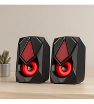USB RGB 2.0 1+1 Multimedya Hoparlör Seti Siyah 5W