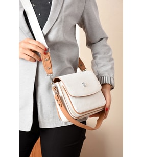 Just Polo Yeni Sezon Kolon Askılı 4 Bölmeli Kadın Omuz Çantası 21x16cm PBU2174 (Beyaz)