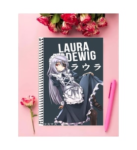 Laura Bodewig Anime Defter 1 Adet Özel Tasarım A4 Boyutu 21*29 Cm Telli Kareli defter