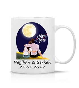 Kişiye Özel Sevgili İçin Hediye Fotoğraflı Tasarım Kupa Çay Kahve Hediye Bardak