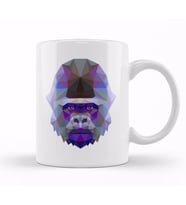 Geometric Animal Gorilla Kupa Bardak Porselen