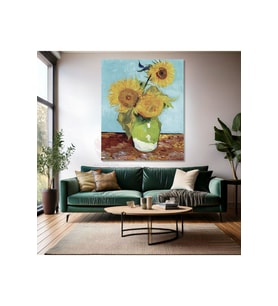 Van Gogh Kanvas Tablo Dijital Baskı Ayçiçeği Kanvas Duvar Tablosu Empresyonizm Tablo