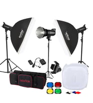 Godox SK400 3'lü Paraflaş Set + Çekim Çadırı 120x120cm