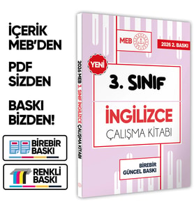2026 MEB ÖDM İlkokul 3.Sınıf İNGİLİZCE Çalışma Kitabı Alıştırmalı Soru Bankası BASKI ÜCRETİ