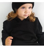 Çocuk Sweatshirt Kapüşonlu - Siyah - Düz