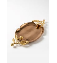 LEAF ROSE GOLD DEKORATİF TABAK