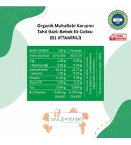 Soul Kitchen Organik Bebek Muhallebisi B1 Vitaminli Tahıl Bazlı Ek Gıda 250gr