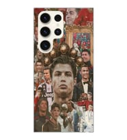 Samsung Galaxy S23 ULTRA Uyumlu Cristiano Ronaldo Tasarımlı Şeffaf Telefon Kılıfı
