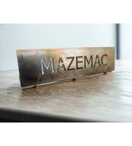 Mazemac Metal Ofis İsimlik (Gri)