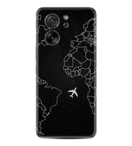 Xiaomi 13T - Xiaomi 13T Pro Kılıf Desenli Silikon Platinium Series Black Plane 1868