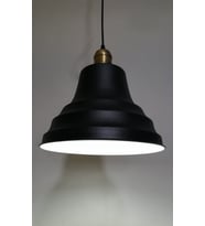 RİOLİGHT RETRO SİYAH İÇİ BEYAZ TEKLİ METAL SARKIT ÇAP: 27CM