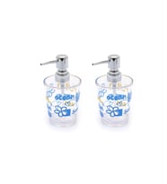 BANYO SETİ SIVI SABUNLUK 2 ADET DENİZ DESEN AKRİLİK 8X8X16CM 350ML