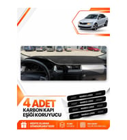 SKODA RAPİD (2013-2017) Uyumlu Ön Torpido Koruma Kılıfı Halısı - Siyah Gri