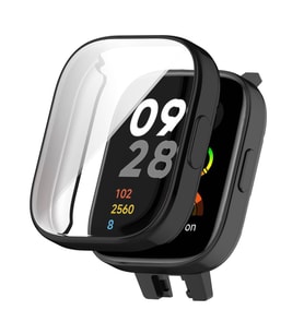 Microsonic Xiaomi Redmi Watch 3 Active Kılıf 360 Full Round Soft Silicone Siyah (Siyah)