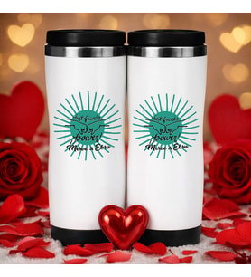 BK Gift Kişiye Özel Best Friend Tasarımlı İkili Çelik Termos Bardak -1, Sevgiliye Hediye, Sevgililer Günü Hediyesi