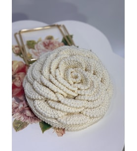 Özel Tasarım Gül Formlu Kadın Çantası – Handmade Abiye Çanta