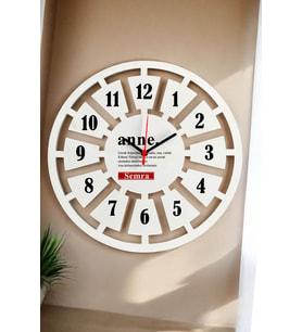Anneye Hediye Duvar Saati 40cm (Beyaz)