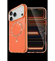 iPhone 17 Pro Live Diamond Magsafe Kapak - Turuncu