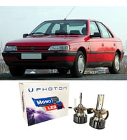 Peugeot 405 Led Xenon Uzun + Kısa Far Ampulü H4 Mono Yeni Seri Beyaz