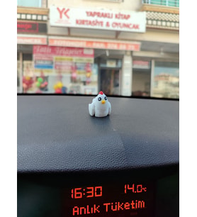 Otomobil Aksesuarı Dikiz Aynası Aksesuarı Dikiz Aynası Süsü Sevimli Tavuk Tiny Chicken