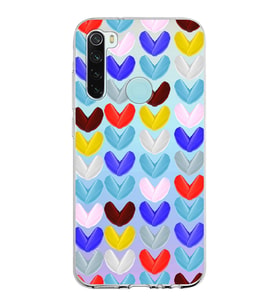 PrintiFy Xiaomi Redmi Note 8 ile Uyumlu 1mm Slim Fit Water Color 1 Baskılı Şeffaf  Kılıf