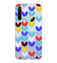 PrintiFy Xiaomi Redmi Note 8 ile Uyumlu 1mm Slim Fit Water Color 1 Baskılı Şeffaf  Kılıf
