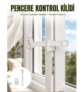 İçe Açılan Camlar İçin Emniyet Kilidi Seti 3 lü Yeni Nesil