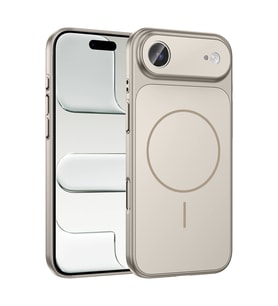Apple iPhone 17 Air Uyumlu Kılıf Zore M-Safe Şarj Özellikli Kamera Korumalı Formen Kapak (Gri)