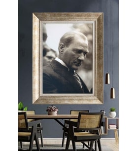 Gümüş Çerçeveli Atatürk Tablo za134