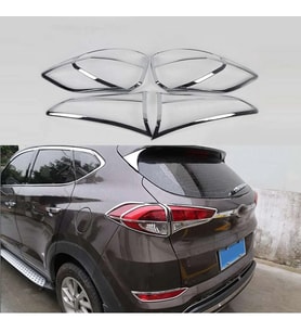 Hyundai Tucson Uyumlu 2015 2018 Arka Stop Kaplama ABS Krom Parça