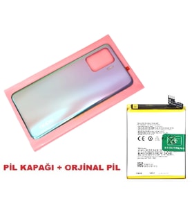 Tkgz Oppo Reno 5 Lite Arka Kapak Batarya Pil Kapağı + PİL Mavi