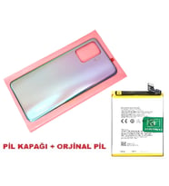 Tkgz Oppo Reno 5 Lite Arka Kapak Batarya Pil Kapağı + PİL Mavi