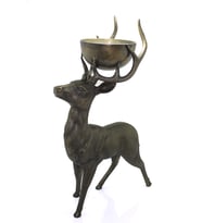 Metal Geyikli Kase 77 Cm (Çok Renkli)